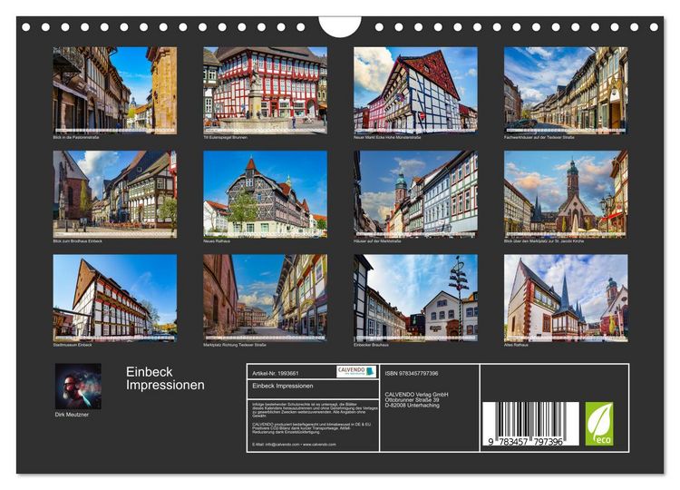 Produktbild: Einbeck Impressionen (Wandkalender 2026 DIN A4 quer), CALVENDO Monatskalender