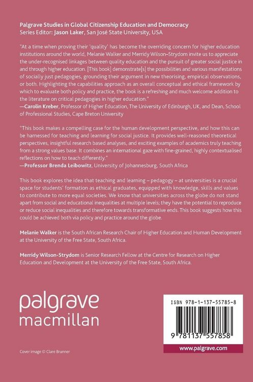 Produktbild: Socially Just Pedagogies, Capabilities and Quality in Higher Education