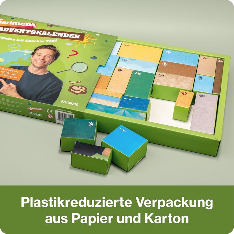 Produktbild: FRANZIS 67330 - CheXperiment Adventskalender Forsche und entdecke mit Checker Tobi!