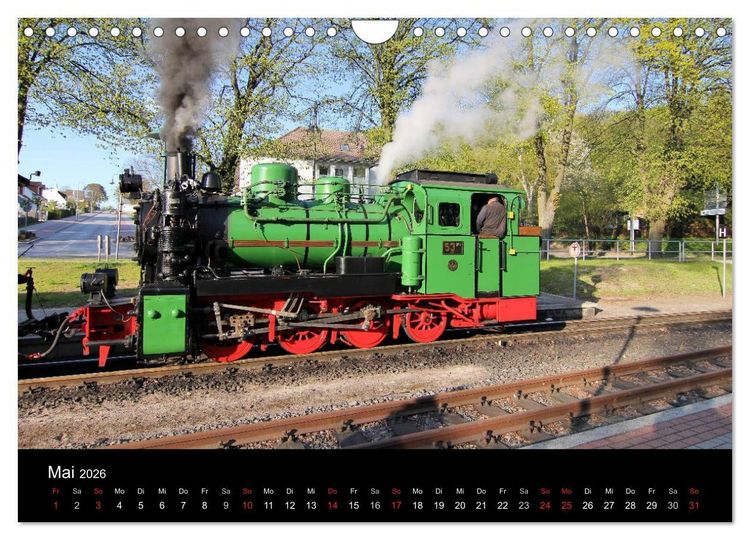 Produktbild: Dampfbahnromantik auf schmaler Spur (Wandkalender 2026 DIN A4 quer), CALVENDO Monatskalender