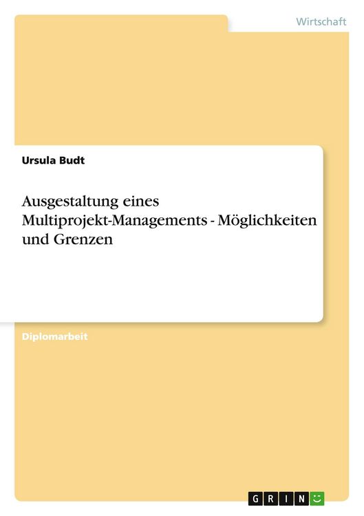 Produktbild: Leitfaden f&uuml;r die Umsetzung von Multiprojekt-Management. M&ouml;glichkeiten und Grenzen.