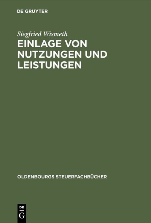 Produktbild: Einlage von Nutzungen und Leistungen