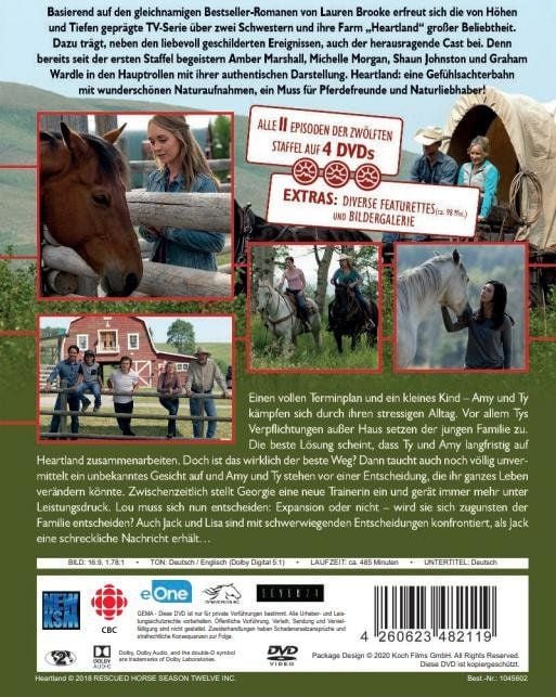 Produktbild: Heartland - Paradies f&uuml;r Pferde - Staffel 12 [4 DVDs]