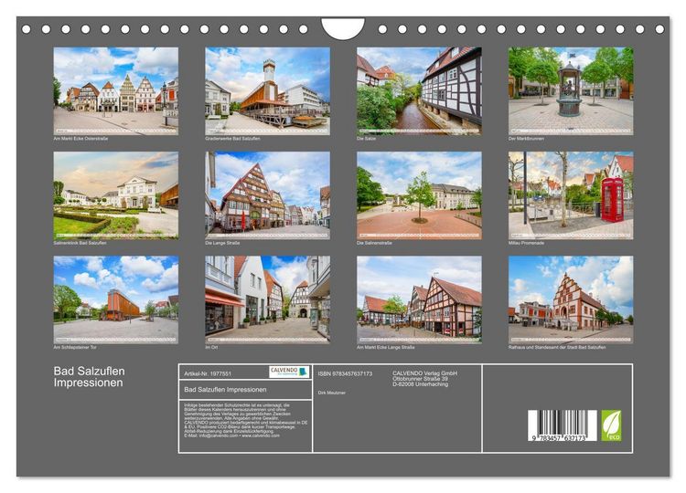 Produktbild: Bad Salzuflen Impressionen (Wandkalender 2026 DIN A4 quer), CALVENDO Monatskalender