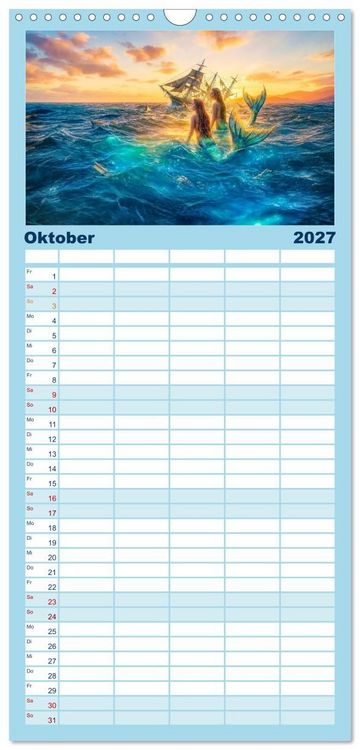 Produktbild: Familienplaner 2027 - Sirenen - die unheimliche Verlockung mit 5 Spalten (Wandkalender, 21 x 45 cm) CALVENDO