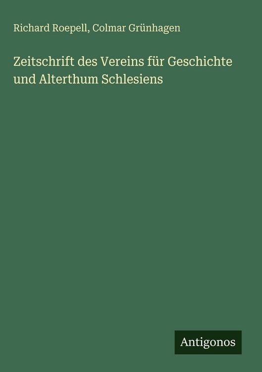 Produktbild: Zeitschrift des Vereins f&uuml;r Geschichte und Alterthum Schlesiens