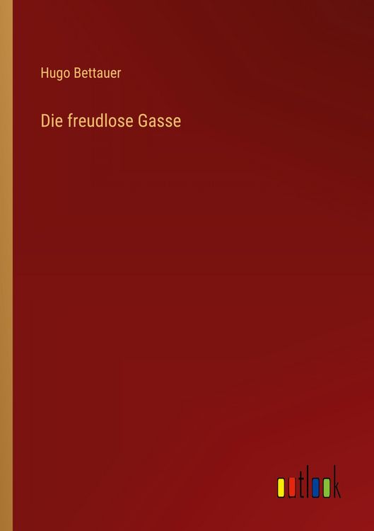 Produktbild: Die freudlose Gasse