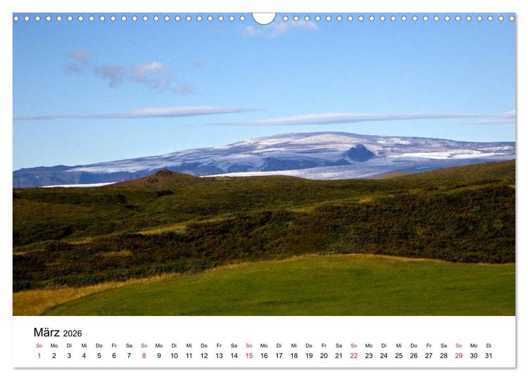 Produktbild: Island Natur pur (Wandkalender 2026 DIN A3 quer), CALVENDO Monatskalender