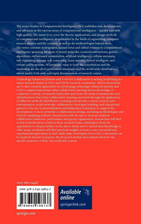 Produktbild: Technology-Enhanced Systems and Tools for Collaborative Learning Scaffolding