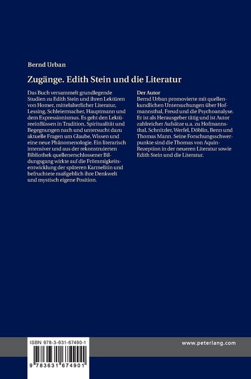 Produktbild: Zug&auml;nge. Edith Stein und die Literatur