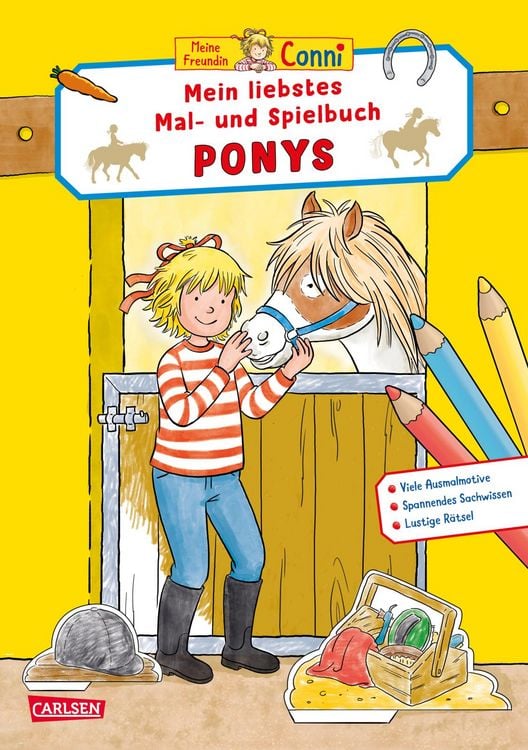 Produktbild: Conni Gelbe Reihe (Besch&auml;ftigungsbuch): Mein liebstes Mal- und Spielbuch: Ponys