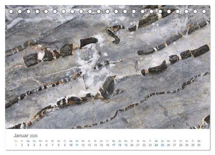 Produktbild: Die Natur als K&uuml;nstlerin - Sch&ouml;nheit der Steine (Tischkalender 2026 DIN A5 quer), CALVENDO Monatskalender