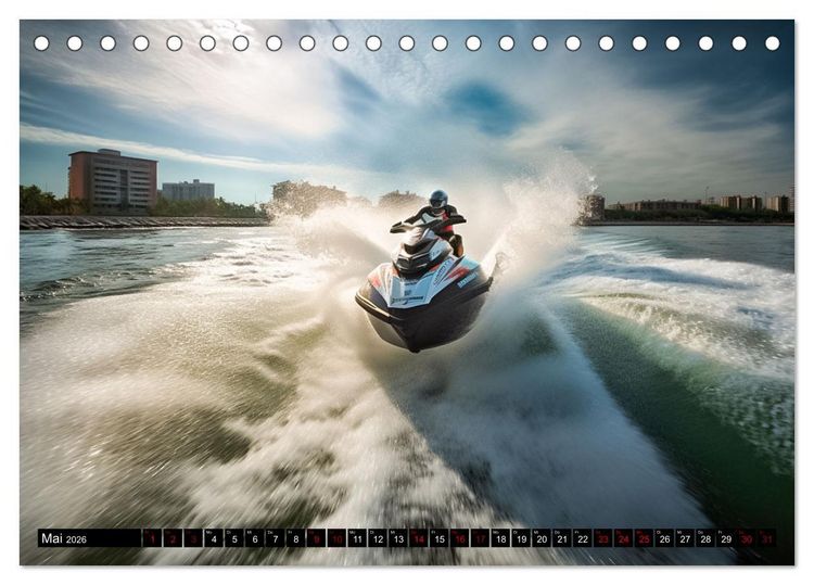 Produktbild: Jetski Power (Tischkalender 2026 DIN A5 quer), CALVENDO Monatskalender