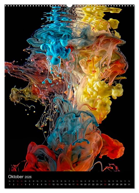 Produktbild: Experimentelle Fotografie Liquid Art (Wandkalender 2026 DIN A2 hoch), CALVENDO Monatskalender