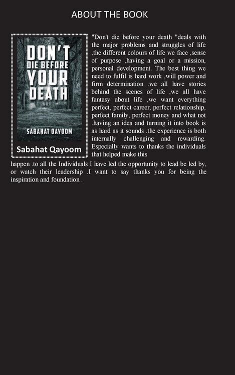 Produktbild: Don't die before your death