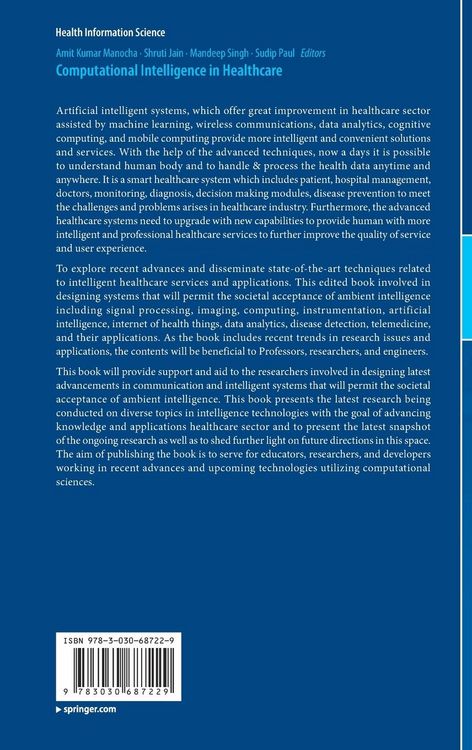 Produktbild: Computational Intelligence in Healthcare