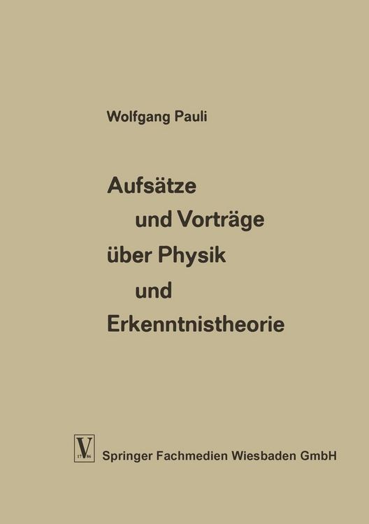 Produktbild: Aufs&auml;tze und Vortr&auml;ge &uuml;ber Physik und Erkenntnistheorie