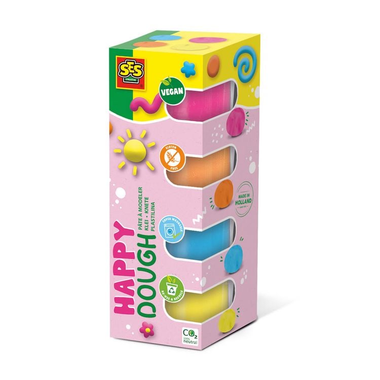 Produktbild: SES CREATIVE Knete Feel good Happy 4x90g