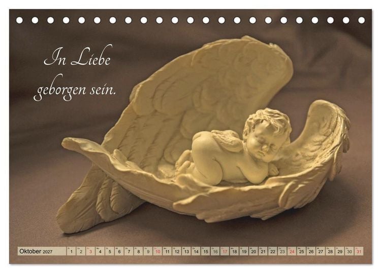 Produktbild: Engel - Die Worte der Liebe (Tischkalender 2027 DIN A5 quer), CALVENDO Monatskalender