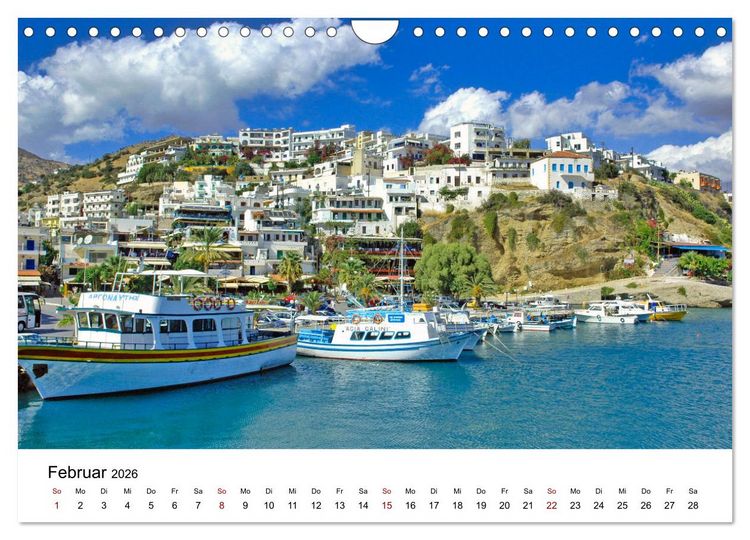 Produktbild: Farbenfrohe Boote in kristallklarem Wasser (Wandkalender 2026 DIN A4 quer), CALVENDO Monatskalender