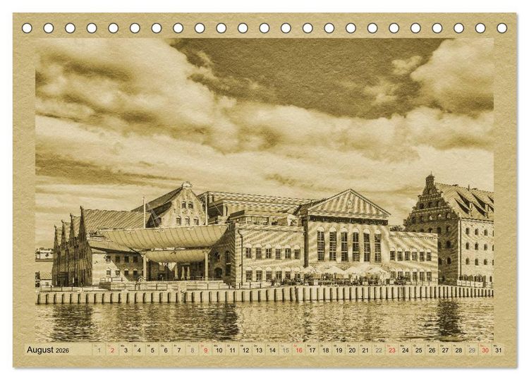 Produktbild: Danzig &ndash; Ein Kalender im Zeitungsstil (Tischkalender 2026 DIN A5 quer), CALVENDO Monatskalender