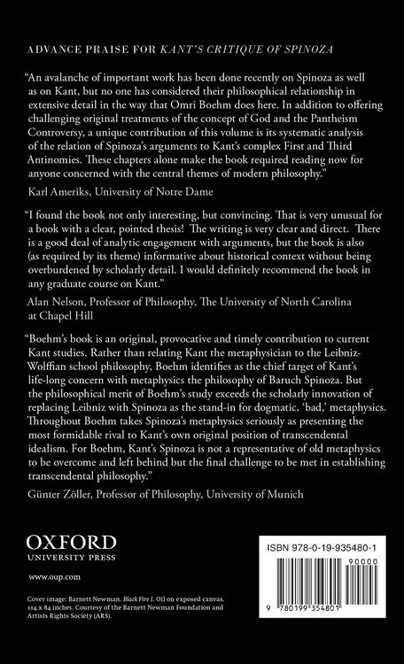 Produktbild: Kant's Critique of Spinoza