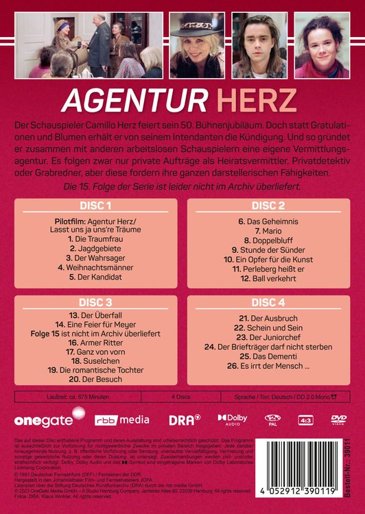 Produktbild: Agentur Herz - Die Serie (DDR TV-Archiv) [4 DVDs]