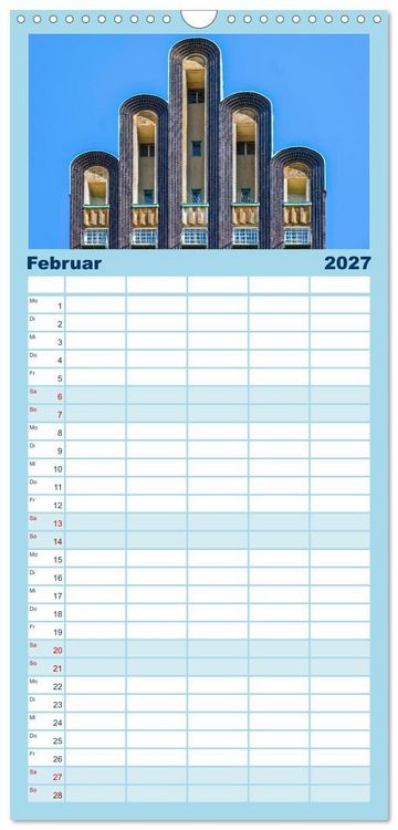 Produktbild: Familienplaner 2027 - Blickfang Darmstadt! mit 5 Spalten (Wandkalender, 21 x 45 cm) CALVENDO