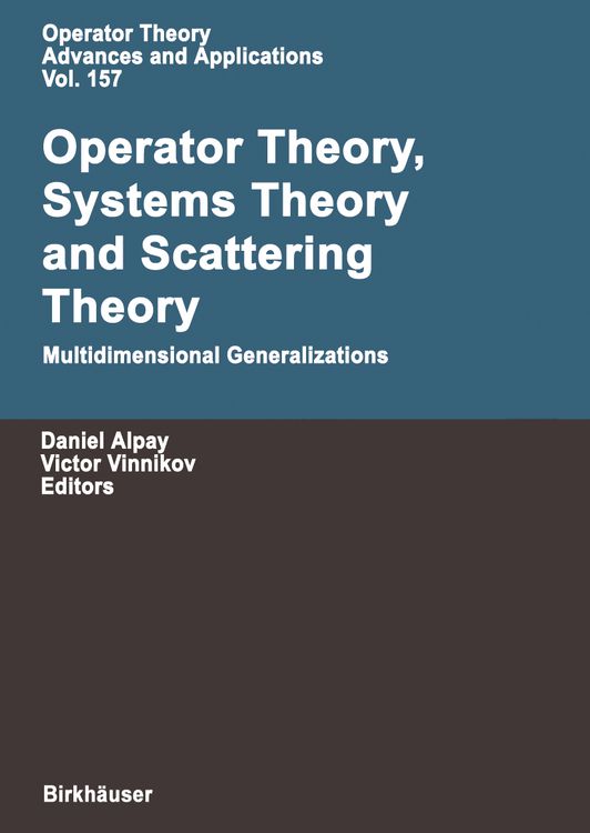 Produktbild: Operator Theory, Systems Theory and Scattering Theory: Multidimensional Generalizations