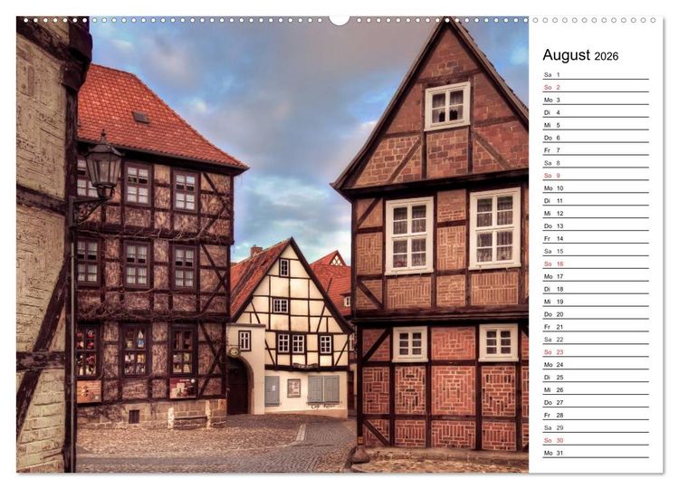 Produktbild: Fachwerkh&auml;user im Harz (Wandkalender 2026 DIN A2 quer), CALVENDO Monatskalender