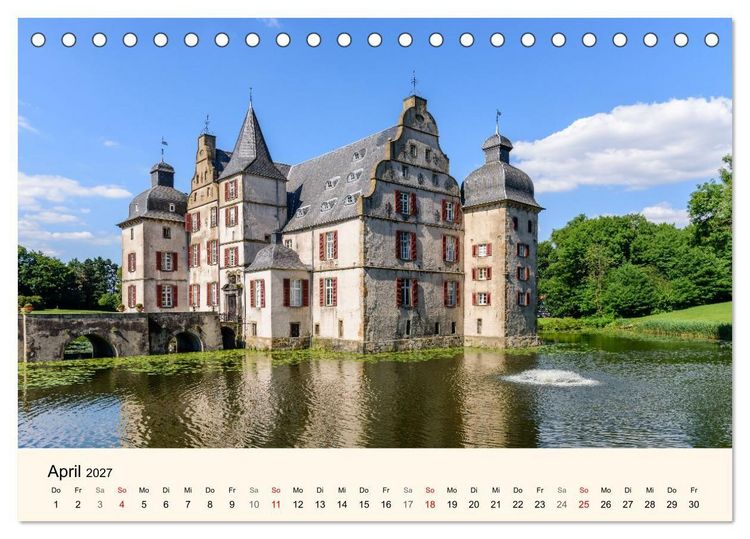 Produktbild: Schl&ouml;sser und Burgen in NRW (Tischkalender 2027 DIN A5 quer), CALVENDO Monatskalender