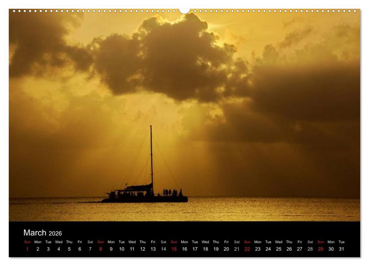 Produktbild: Jamaica Sun and Beaches (High Quality Premium Wall Calendar 2026 DIN A2 landscape),CALVENDO 12 Month Wall Calendar
