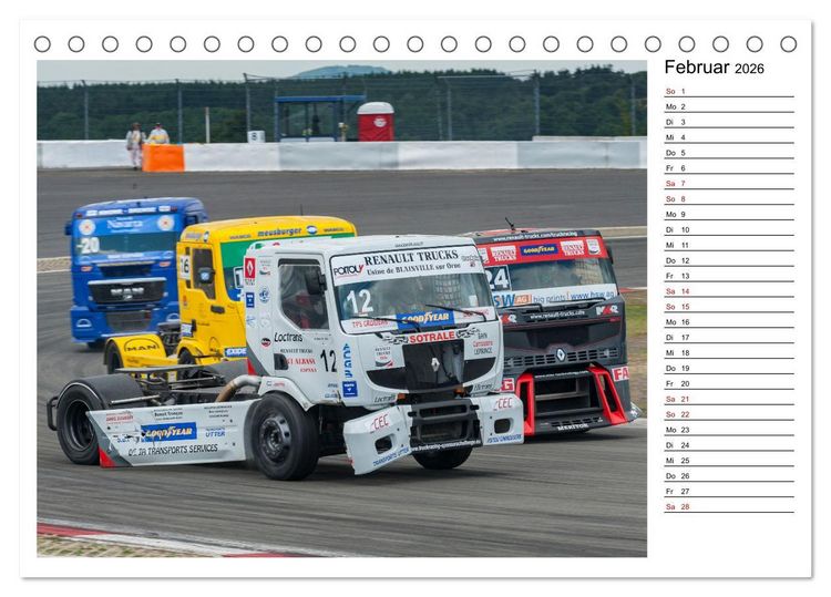 Produktbild: Truck Racing am N&uuml;rburgring (Tischkalender 2026 DIN A5 quer), CALVENDO Monatskalender
