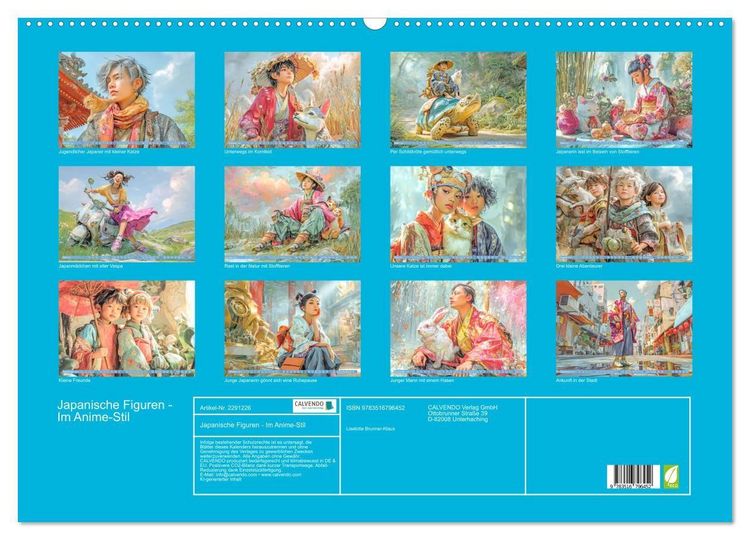 Produktbild: Japanische Figuren - Im Anime-Stil (Wandkalender 2027 DIN A2 quer), CALVENDO Monatskalender