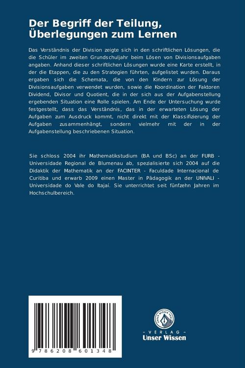 Produktbild: Der Begriff der Teilung, &Uuml;berlegungen zum Lernen