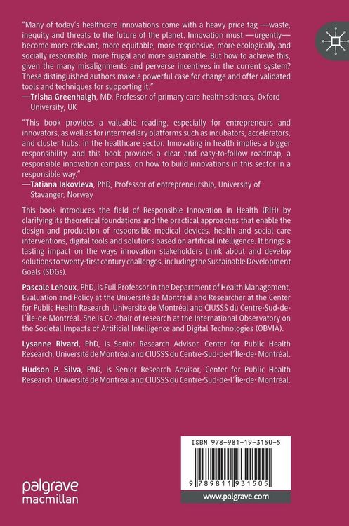 Produktbild: Responsible Innovation in Health