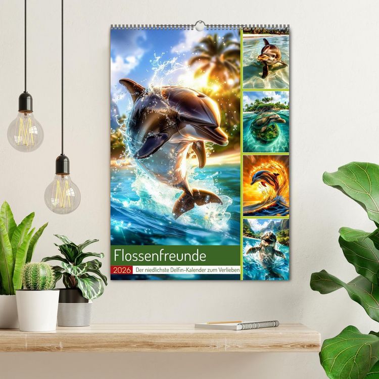 Produktbild: Flossenfreunde (Wandkalender 2026 DIN A2 hoch), CALVENDO Monatskalender