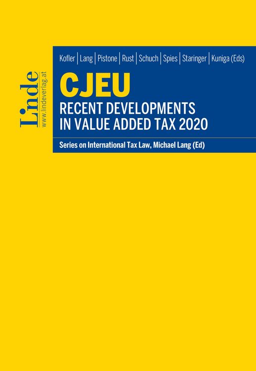 Produktbild: CJEU - Recent Developments in Value Added Tax 2020