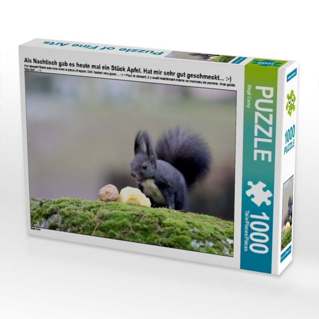 Produktbild: CALVENDO Puzzle Als Nachtisch gab es heute mal ein St&uuml;ck Apfel. Hat mir sehr gut geschmeckt... :-) | 1000 Teile Lege-Gr&ouml;&szlig;e 64x48cm Foto-Puzzle f&uuml;r gl&uuml;ckliche Stunden