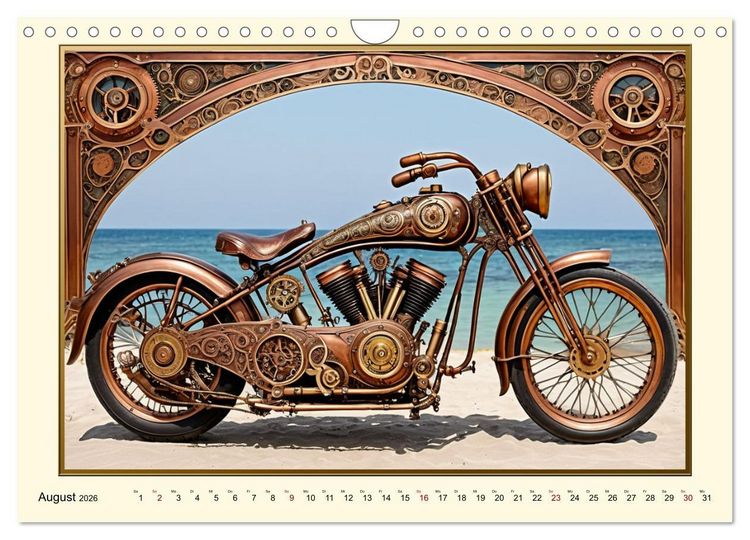 Produktbild: Motorr&auml;der im Steampunk-Style (Wandkalender 2026 DIN A4 quer), CALVENDO Monatskalender