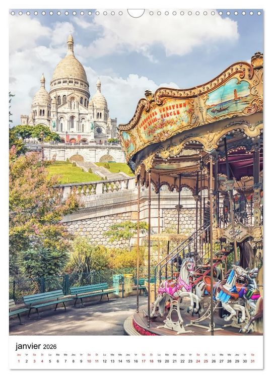 Produktbild: Visite de Paris (Calendrier mural 2026 DIN A3 horizontal), CALVENDO calendrier mensuel
