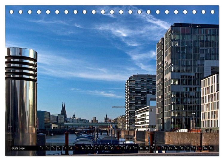 Produktbild: K&Ouml;LN AUSBLICK - RHEINBLICK (Tischkalender 2026 DIN A5 quer), CALVENDO Monatskalender
