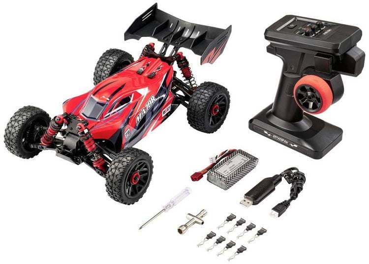 Produktbild: Reely Major Rot Brushed 1:14 RC Modellauto Elektro Buggy Allradantrieb (4WD) RtR 2,4 GHz Inkl. Akku und Ladeger&auml;t