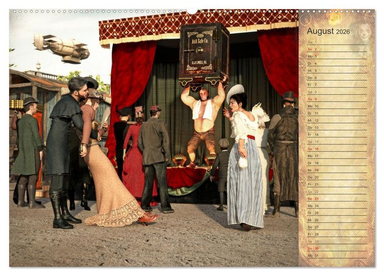 Produktbild: Steampunk Carnival (hochwertiger Premium Wandkalender 2026 DIN A2 quer), Kunstdruck in Hochglanz