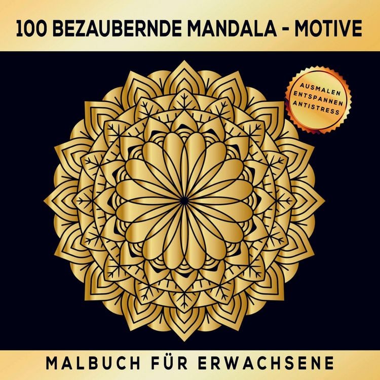 Produktbild: Mandala Malbuch f&uuml;r Erwachsene - 100 bezaubernde Mandala Motive