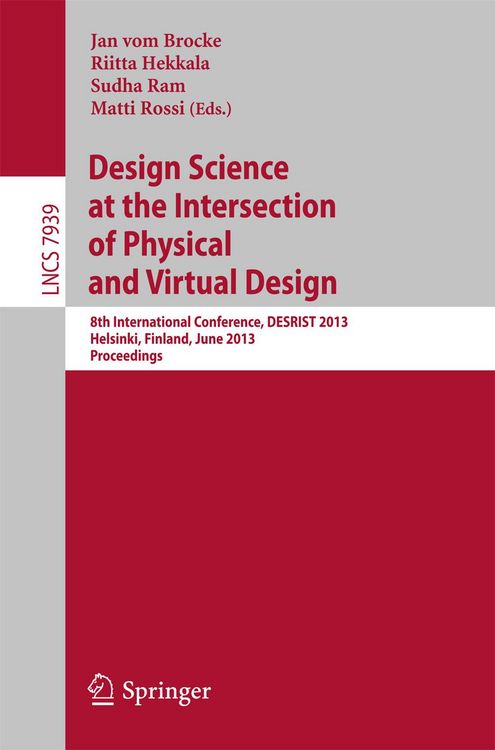 Produktbild: Design Science at the Intersection of Physical and Virtual Design