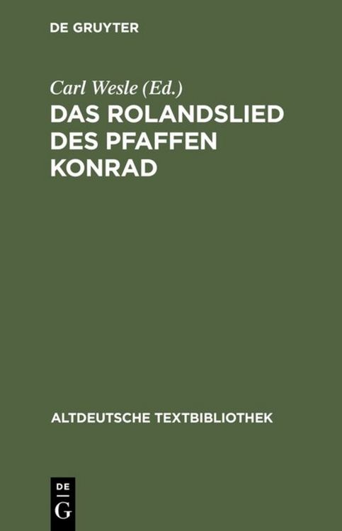 Produktbild: Das Rolandslied des Pfaffen Konrad