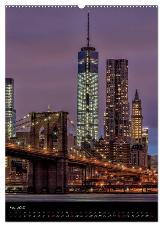 Produktbild: New York City (hochwertiger Premium Wandkalender 2026 DIN A2 hoch), Kunstdruck in Hochglanz