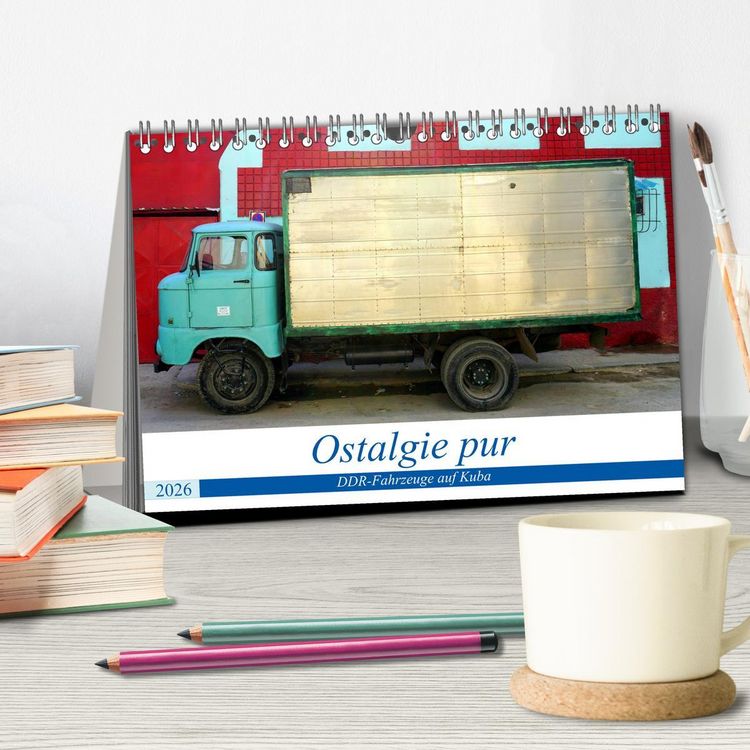 Produktbild: Ostalgie pur - DDR-Fahrzeuge auf Kuba (Tischkalender 2026 DIN A5 quer), CALVENDO Monatskalender
