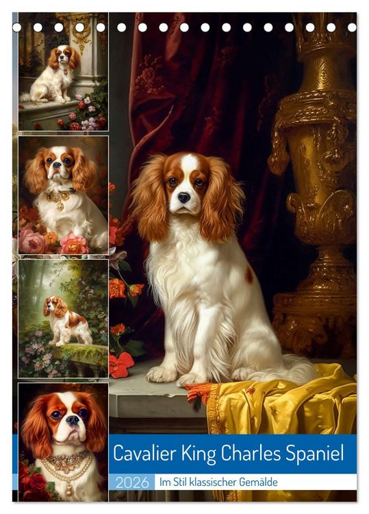 Produktbild: Cavalier King Charles Spaniel (Tischkalender 2026 DIN A5 hoch), CALVENDO Monatskalender